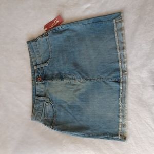 Womens Arizona Jean Light Wash Denim Skirt size 9